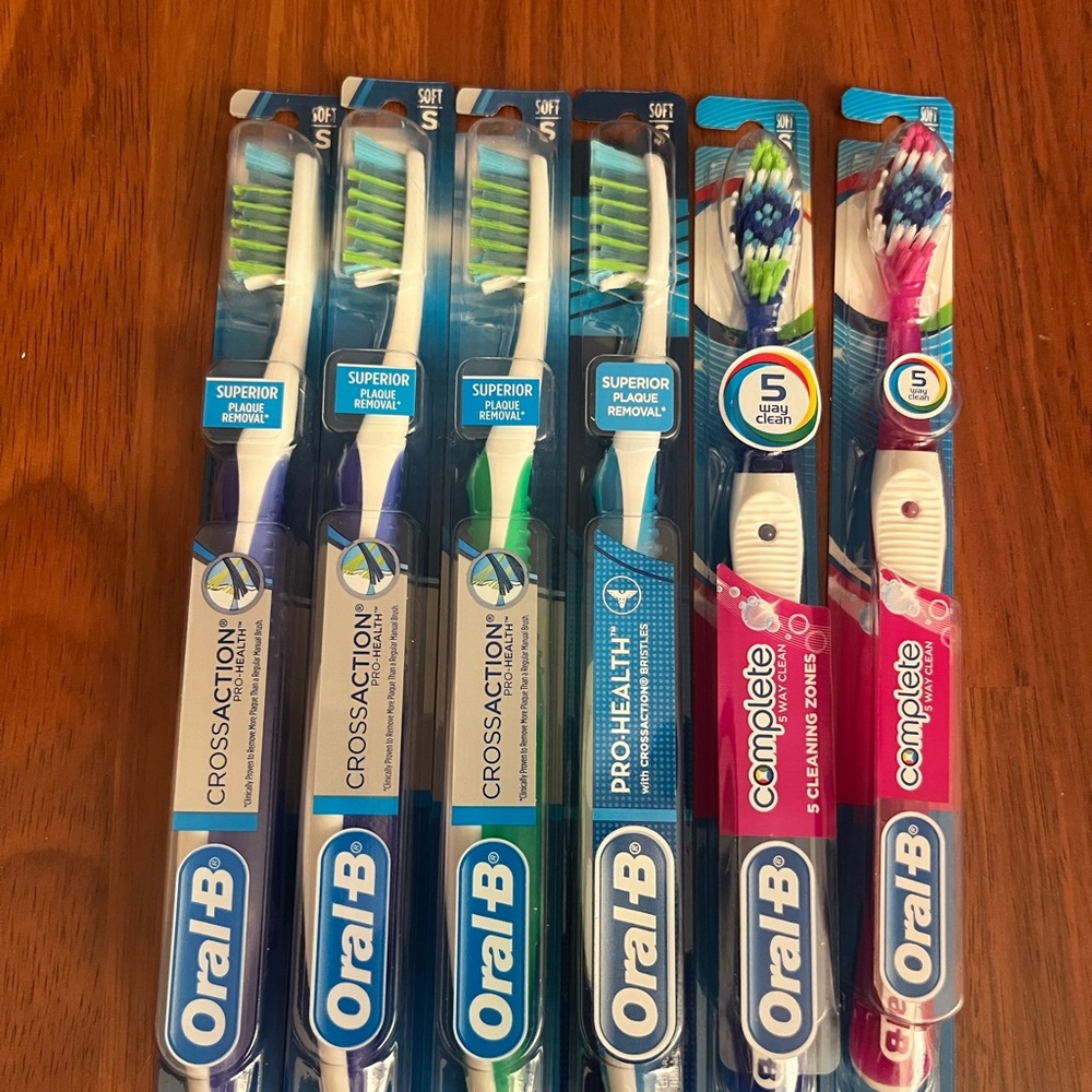 6 New Oral-B Toothbrushes
